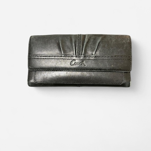 Coach Accessories - Coach Dark Leather Clutch